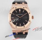 Swiss Clone Audemars Piguet Royal Oak 15500 Black Dial Watch Rose Gold 41MM 